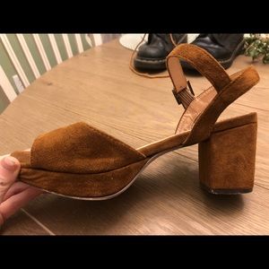 Brown heels, size 8